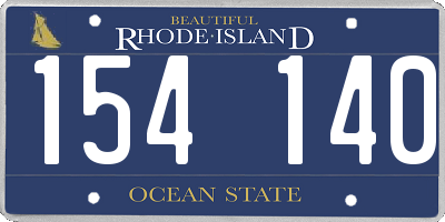 RI license plate 154140