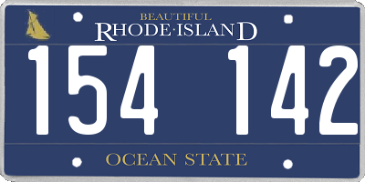 RI license plate 154142