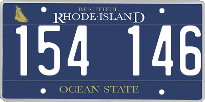 RI license plate 154146