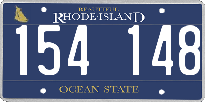 RI license plate 154148