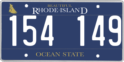 RI license plate 154149