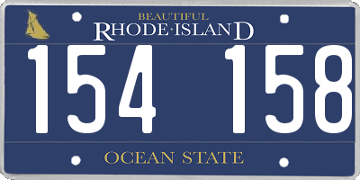 RI license plate 154158