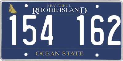 RI license plate 154162
