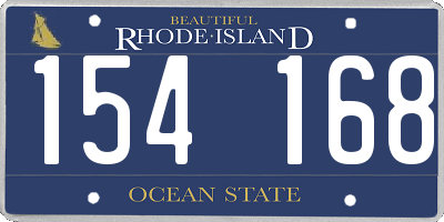 RI license plate 154168