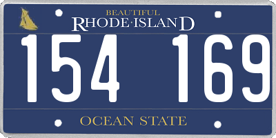 RI license plate 154169