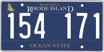 RI license plate 154171