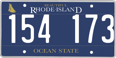 RI license plate 154173