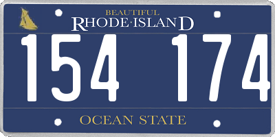 RI license plate 154174