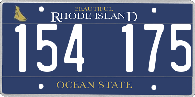 RI license plate 154175