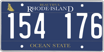 RI license plate 154176