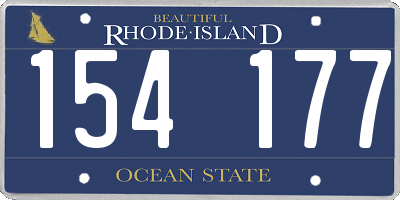RI license plate 154177