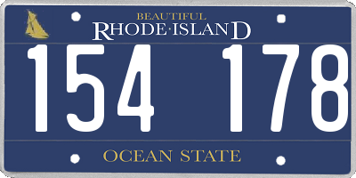 RI license plate 154178