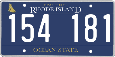RI license plate 154181