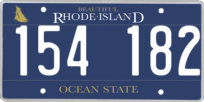 RI license plate 154182