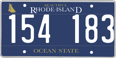 RI license plate 154183