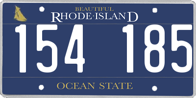 RI license plate 154185