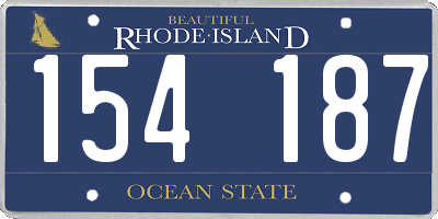 RI license plate 154187