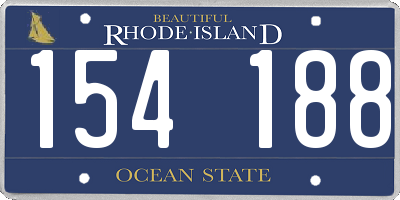 RI license plate 154188