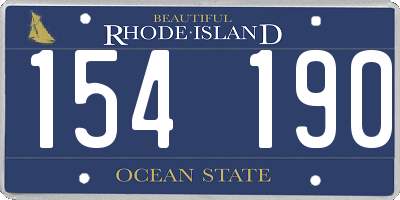 RI license plate 154190