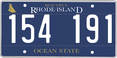 RI license plate 154191
