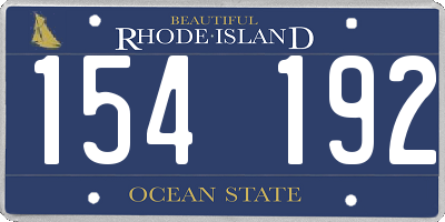 RI license plate 154192