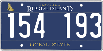 RI license plate 154193