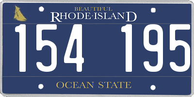 RI license plate 154195