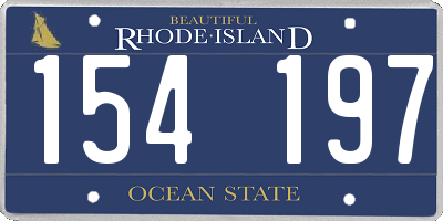 RI license plate 154197