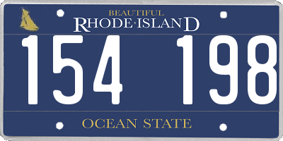 RI license plate 154198