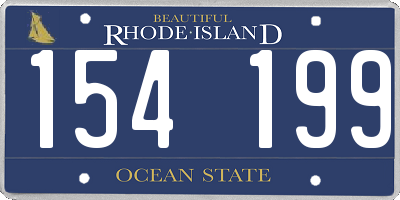 RI license plate 154199