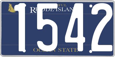 RI license plate 1542