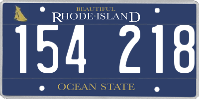 RI license plate 154218