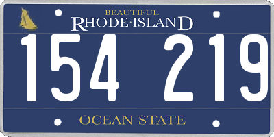 RI license plate 154219