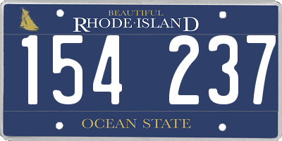 RI license plate 154237