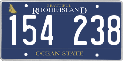 RI license plate 154238