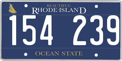 RI license plate 154239