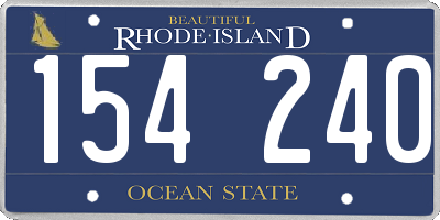 RI license plate 154240