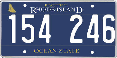 RI license plate 154246