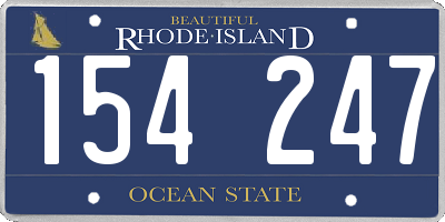 RI license plate 154247