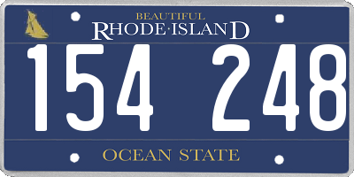 RI license plate 154248