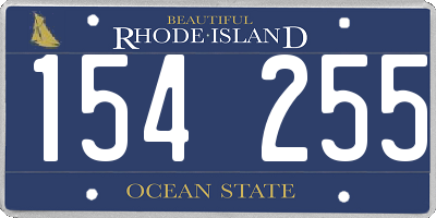 RI license plate 154255