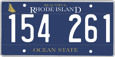 RI license plate 154261