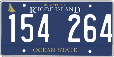 RI license plate 154264
