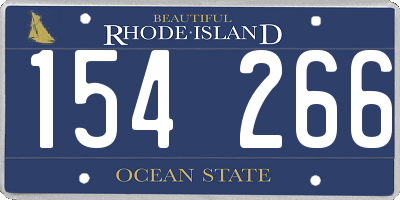 RI license plate 154266