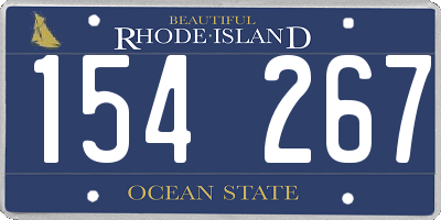 RI license plate 154267