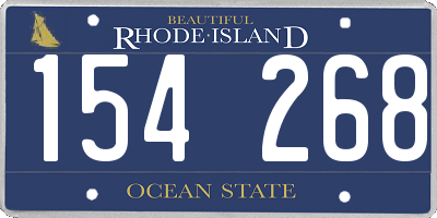 RI license plate 154268