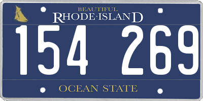 RI license plate 154269