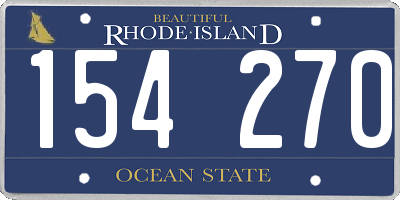 RI license plate 154270