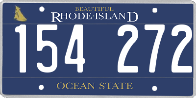 RI license plate 154272