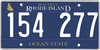 RI license plate 154277